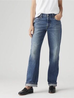 Levis 501 90’s Selvedge Denim Jeans Get on Board Medium Wash Size 32x30 NWT